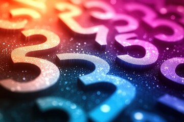 Abstract Mathematics Background with Numbers for Education and Learning