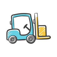 forklift icon, forklift vector illustration-simple illustration of forklift, perfect for forklift logos and icons