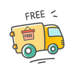 free delivery icon, free delivery vector illustration-simple illustration of free delivery, perfect for free delivery logos and icons