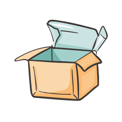 opened package icon, opened package vector illustration-simple illustration of opened package, perfect for opened package logos and icons