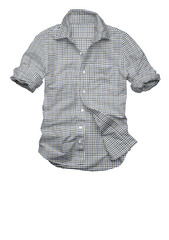 Woven classic Check shirt design mockup for boys with white background