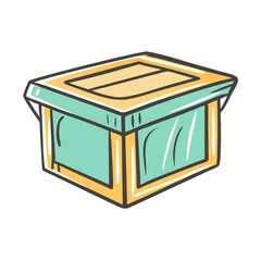 shipping crate icon, shipping crate vector illustration-simple illustration of shipping crate, perfect for shipping crate logos and icons