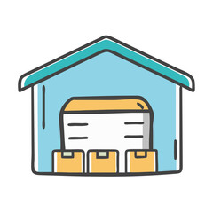 warehouse icon, warehouse vector illustration-simple illustration of warehouse, perfect for warehouse logos and icons