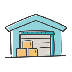 warehouse icon, warehouse vector illustration-simple illustration of warehouse, perfect for warehouse logos and icons