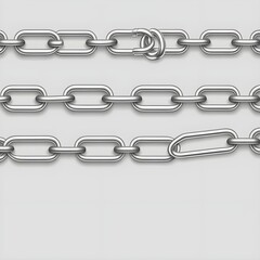 Obraz premium Metal Chains, Linked and Broken, Industrial Strength