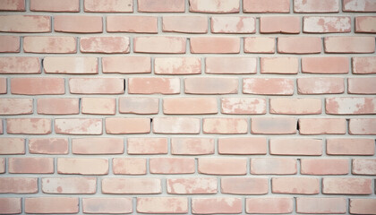 Obraz premium Old wall background with stained aged bricks, rustic texture design