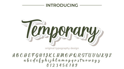 Temporary Font Stylish brush painted an uppercase vector letters, alphabet, typeface