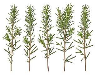 Five Sprigs of Fresh Rosemary