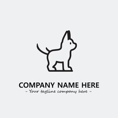 Dog illustration black and white for logo company vector image
