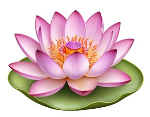Pink Lotus Flower on Lily Pad