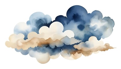 Abstract Watercolor Cloudscape
