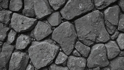 Obraz premium Black and White Stone Texture Rough Rock Surface Background