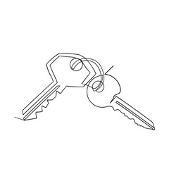  Key vector icon  Key symbol continuous line drawing doodle