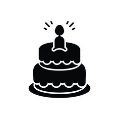 Birthday Cake Icon vector stock illustration