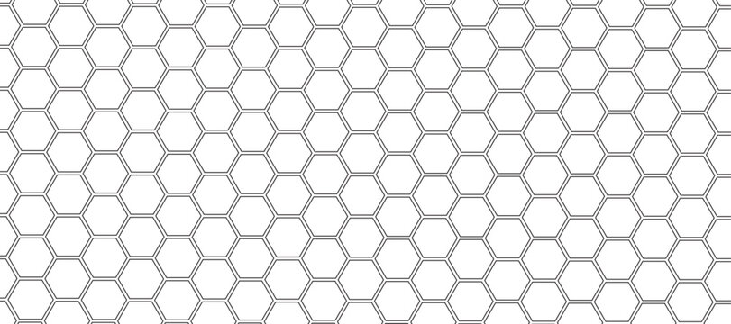 Abstract background with white color hexagons and seamless pattern vector design . luxury white pattern geometric mesh cell texture .honeycomb 3d background texture design .