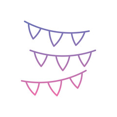 Streamers Icon vector stock illustration