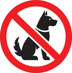 NO DOGS ALLOWED sign. Vector 