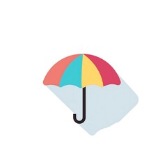 Obraz premium Colorful Umbrella Design: Vibrant Vector Icon of Style and Protection for Trendy Outdoor Adventures