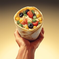 Handheld Burrito, Food Art