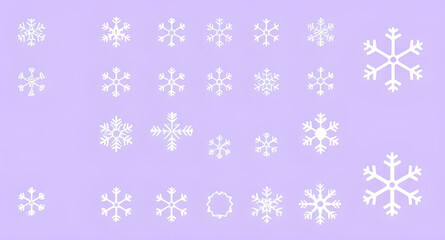 set of snowflakes 
