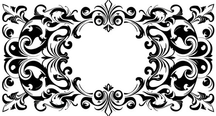 abstract floral frame