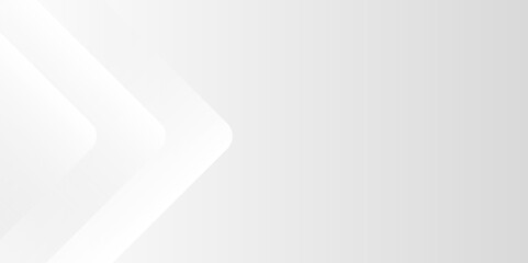 White and gray rectangle geometric concept technology modern futuristic subtle abstract background. Modern gray abstract vector long banner background. Futuristic technology concept graphic design.