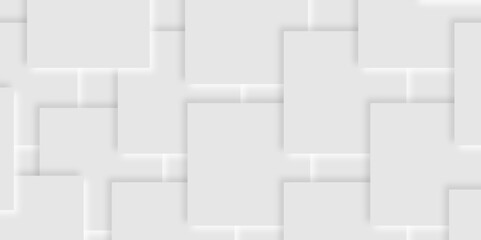 Abstract white rectangle shape geometric line background. abstract seamless modern white and gray color technology concept geometric rectangle vector background neomorphism style poster, banner design