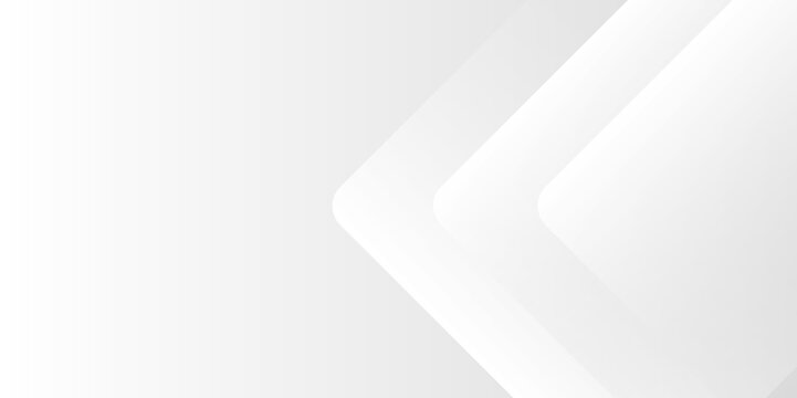 White and gray rectangle geometric concept technology modern futuristic subtle abstract background. Modern gray abstract vector long banner background. Futuristic technology concept graphic design. 