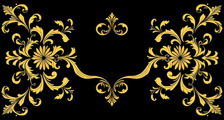 abstract floral frame