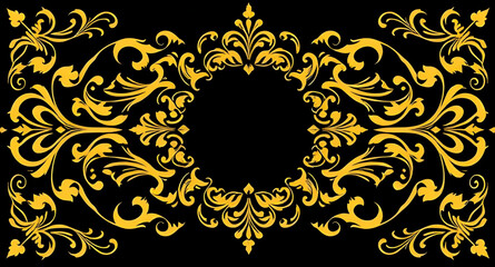 abstract floral frame