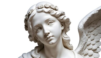 Serene Angel Sculpture Detail