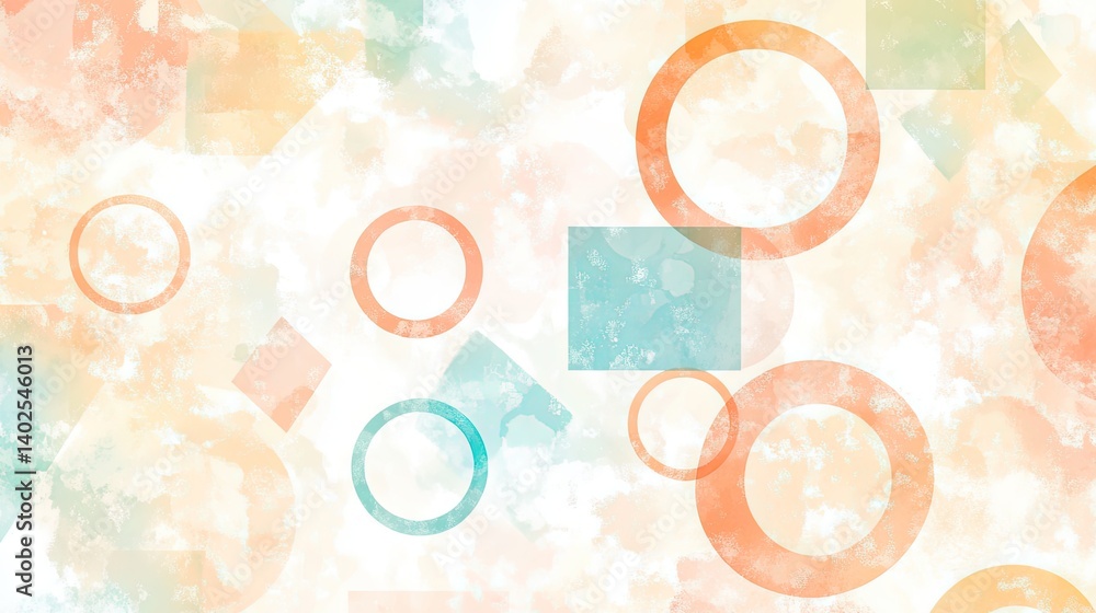 Poster soft abstract background with colorful shapes and gentle textures