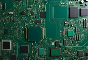 Green Circuit Board Technology Background