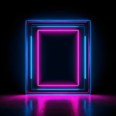Neon Glow Frame Background