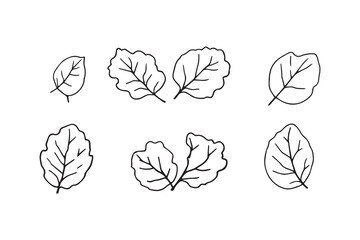 Jackfruit leaf line art