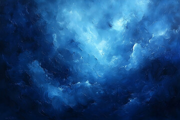 Fototapeta premium Abstract blue sky with textured clouds, evoking calmness and serenity, suitable for backgrounds