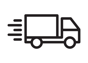 Delivery Truck Icon Representing Shipping and Transportation Services Editable Vector Illustration Isolated on a White Background