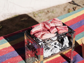 卓上コンロで焼肉