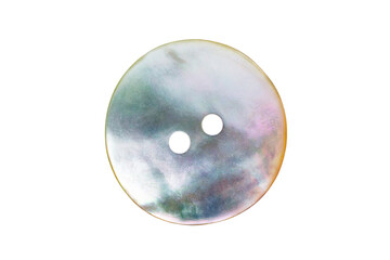 Nacre button isolated