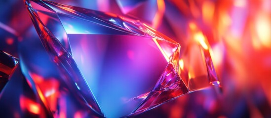 Glowing crystals abstract background