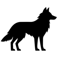 silhouette of a wolf  