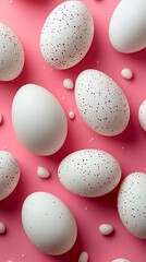 Easter Eggs Pink Background (2)