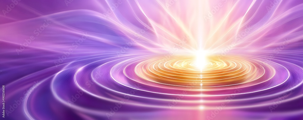 Aufkleber abstract image of concentric circles with light burst