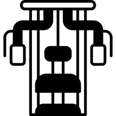 Chest Fly Machine glyph icon