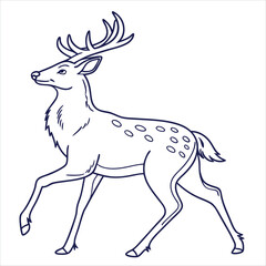 deer cartoon vector illustration