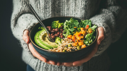 A cinematic glimpse of vibrant mediterranean-inspired gourmet platter: a harmonious blend of tuna salad