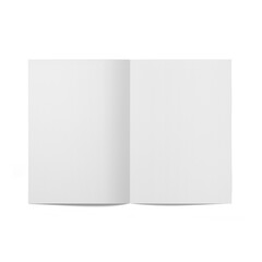 A blank open book displaying empty pages, inviting creativity and writing.