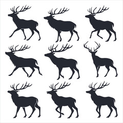 animals silhouettes set