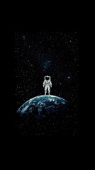 Astronaut gazes from space