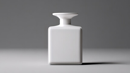 Mock up luxury perfume bottle, square white perfume bottle. AI generated images.